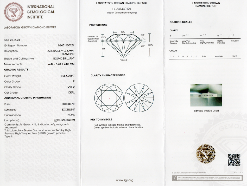 1.05 Carat Round Brilliant Diamond